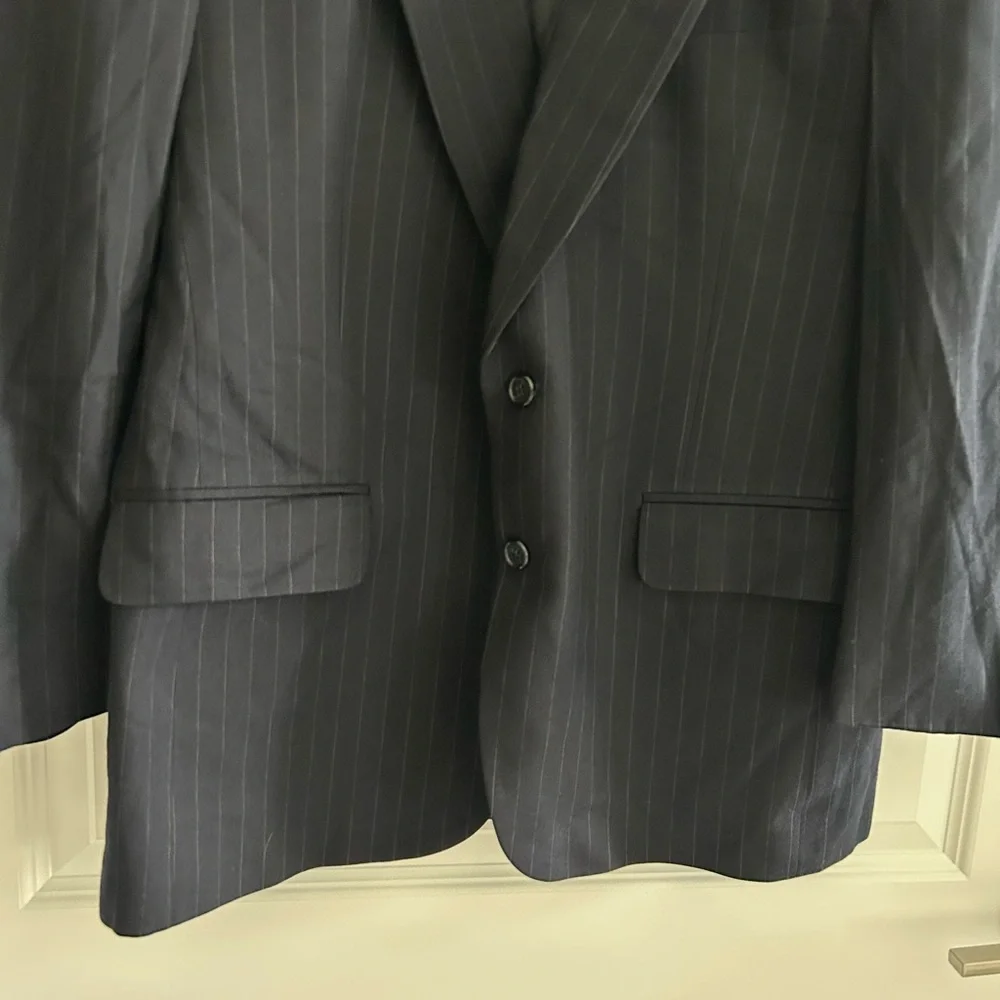 Burberry Pinstripe Blazer Navy Blue Size 42R